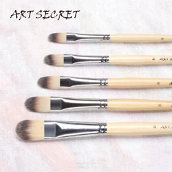 ArtSecret Nylon Hair Paint Brushes 2016FB Semicircle Shape Acrylic Watercolor Art Long Rod Have Defects