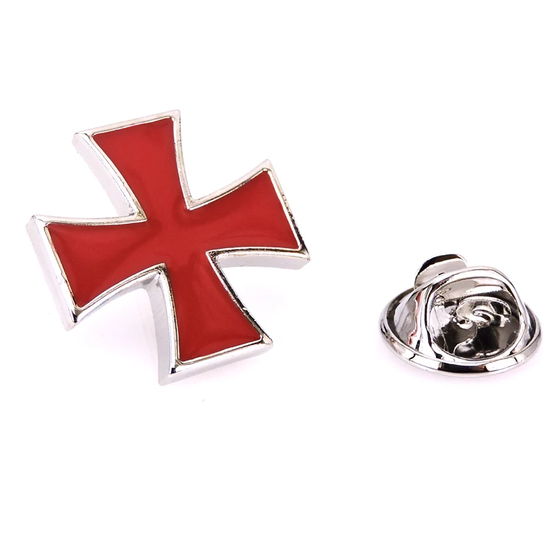 Lapel Pin New Cross Brooch men\'s suit Lapel Badge Brooch Pin men\'s Jewelry Gift Red Lapel Brooch Pin