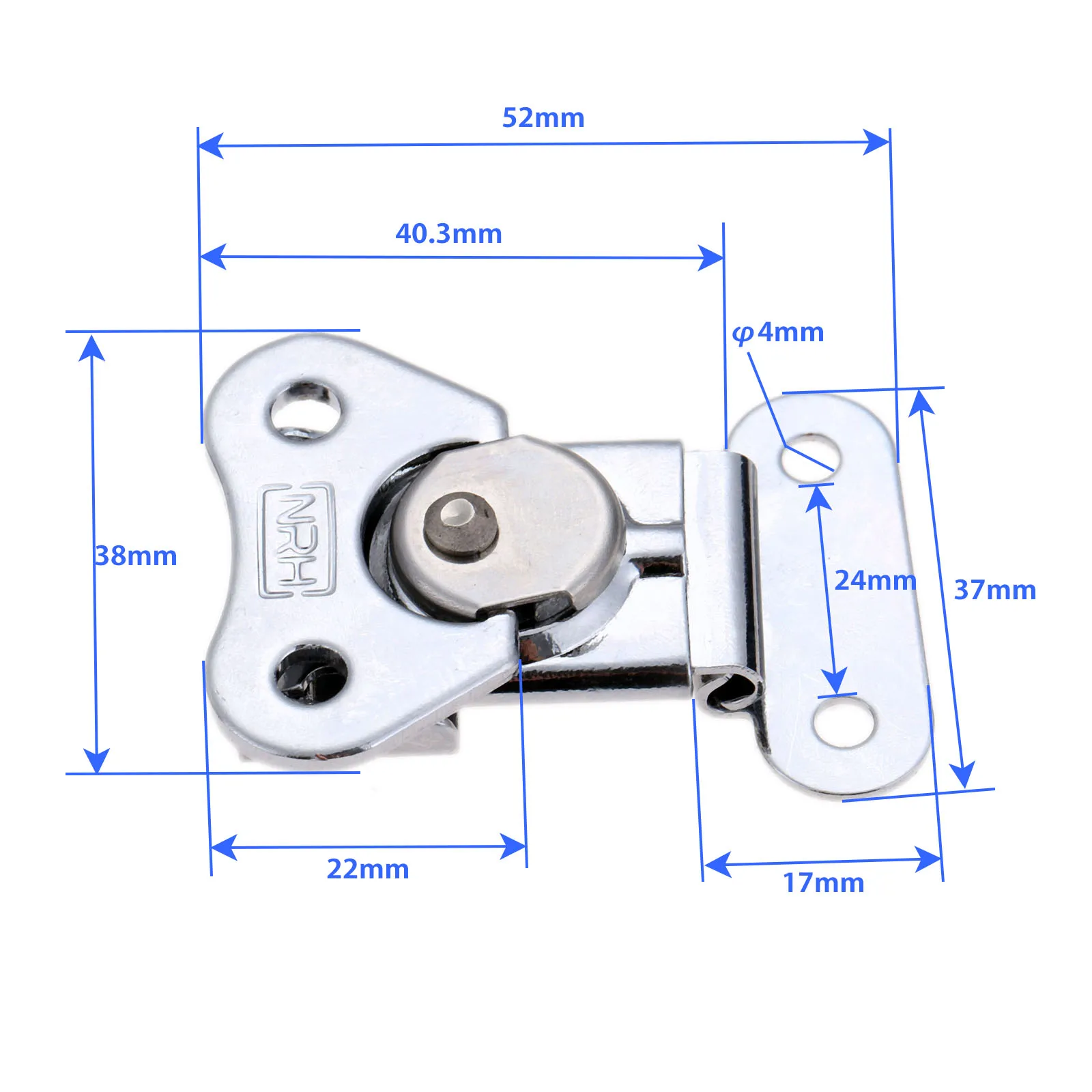 1pc/2pcs Stainless Steel Butterfly Toggle Latch Catch Clamp Wooden Box Toolbox Buckle Rotary Lock Flight Case Part 52*38mm