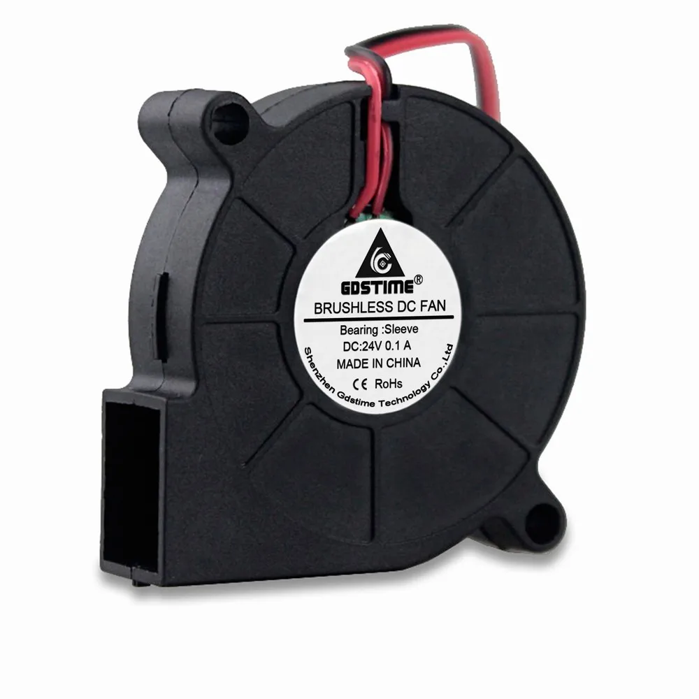 Gdstime 100PCS Lot DC 24V 50mm x 50mm x 15mm 5015 Brushless Exhaust Cooling Cooler Blower Fan Factory Wholesale