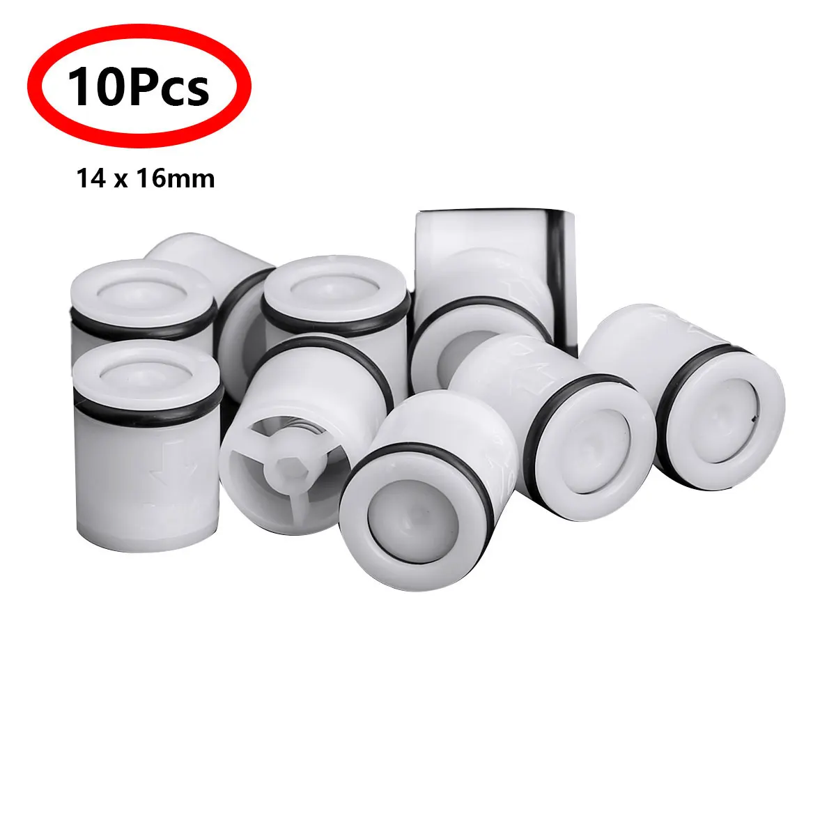 10Pcs Plastic Shower Check Valves Faucets Filters Check Valve Water Heater Control Connector Kitchen Bathroom Plumbing Accessory