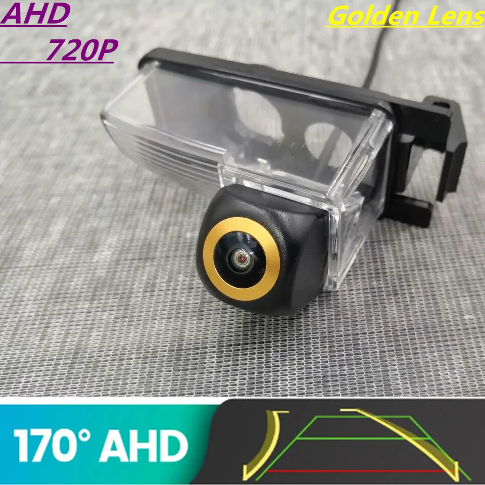 

AHD 720P Golden Lens Trajectory Car Rear View Camera For Nissan Tiida 2006~2011 Sentra Pulsar 2009~2011 Reverse Vehicle Monitor