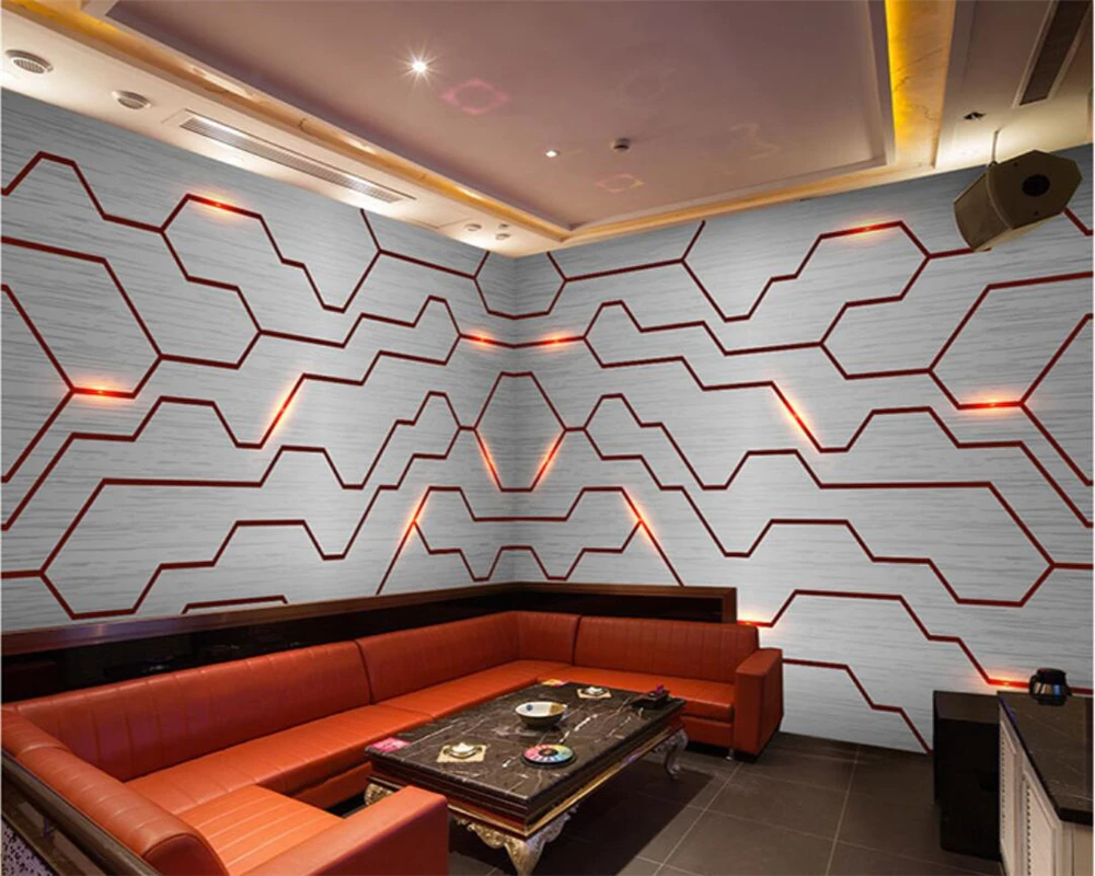 

beibehang Customize modern technology sense luminous lines hotel Internet cafe KTV background papel de parede wallpaper