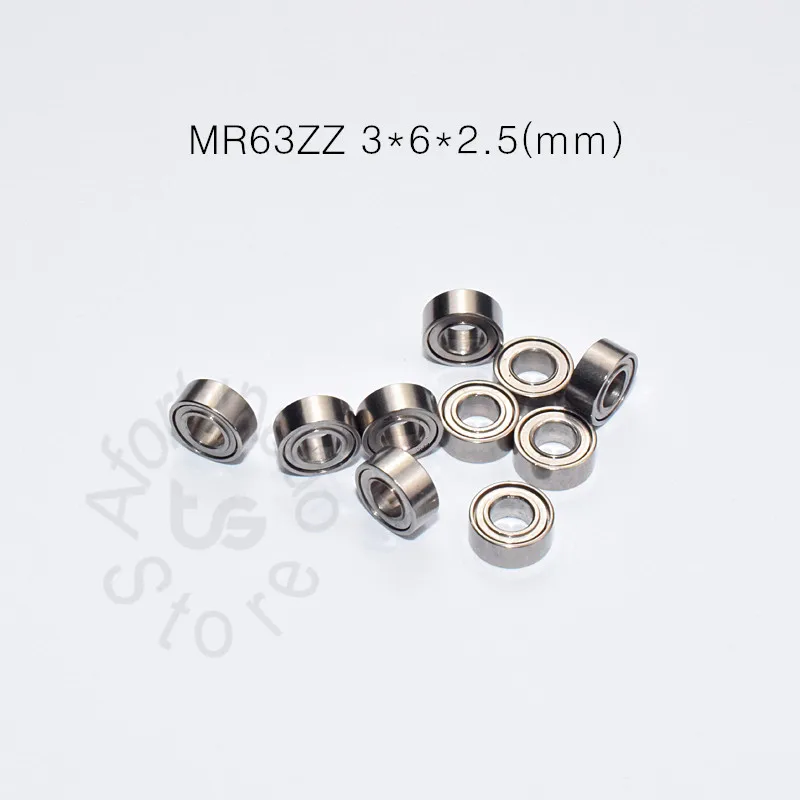 MR63ZZ 3*6*2.5 (มม.) 10ชิ้น gratis ongkir แบริ่งเหล็กชุบโครเมี่ยมขนาดเล็กที่ปิดผนึกด้วยโลหะ