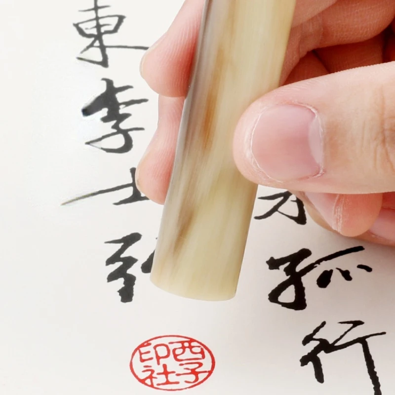 Custom Chinese Name Seal Round Horn Sellos Stamp Chinese Personal Stamp Stempel Artist Brush Pen Calligraphy Painting Seal