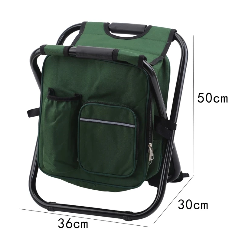 Folding Chair Fishing Chair Outdoor Camping Picnic Portable Thermal Cooler Insulated Backpack Camping Chair Travel Furniture