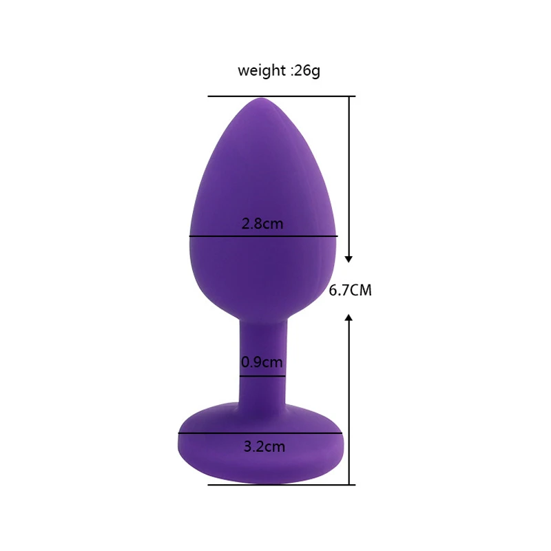 Small Size Safe Silicone Butt Plug With Crystal Jewelry Anal Plug Vaginal Plug Sex Toys For Woman Men Anal Dilator Toys for Gay