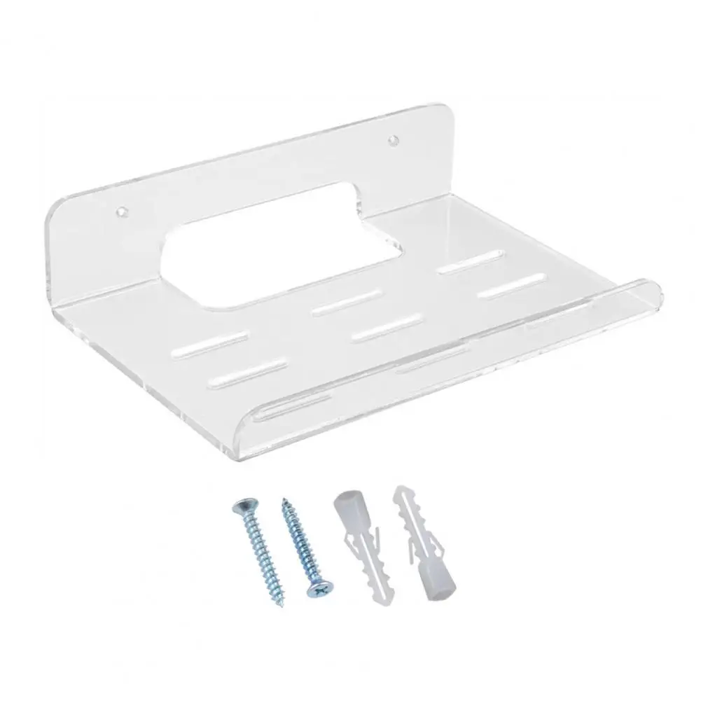 WiFi Router Halterung Multifunktionale Klar Acryl Wireless Router Wand Hängende Lagerung Regal für Wohnzimmer