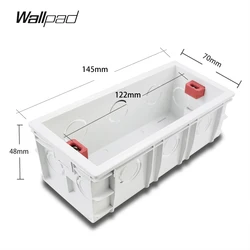 Wallpad 145*70mm IL AU US montaggio a parete rettangolo scatola spazzatura per interruttore a parete 153*75MM presa cassetta scatola nascosta scatola 9M