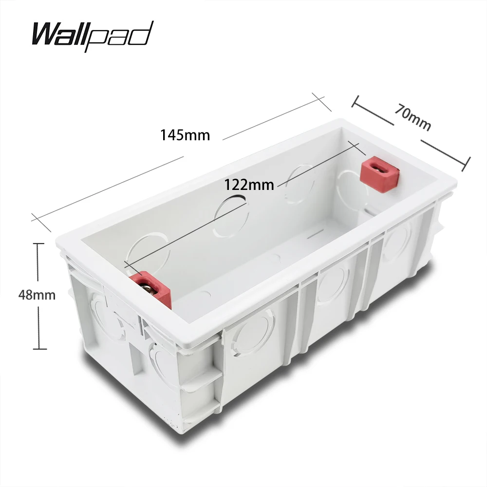 Wallpad 145*70mm IL AU US montaż ścienny prostokąt śmieci Box dla 153*75MM gniazdko ścienne kaseta powrót ukryte pudełko 9M