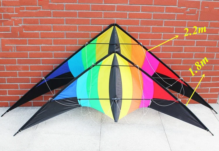 Outdoor Fun Sport 2,2 m Power Dual Line Stunt Kite Gute Flug