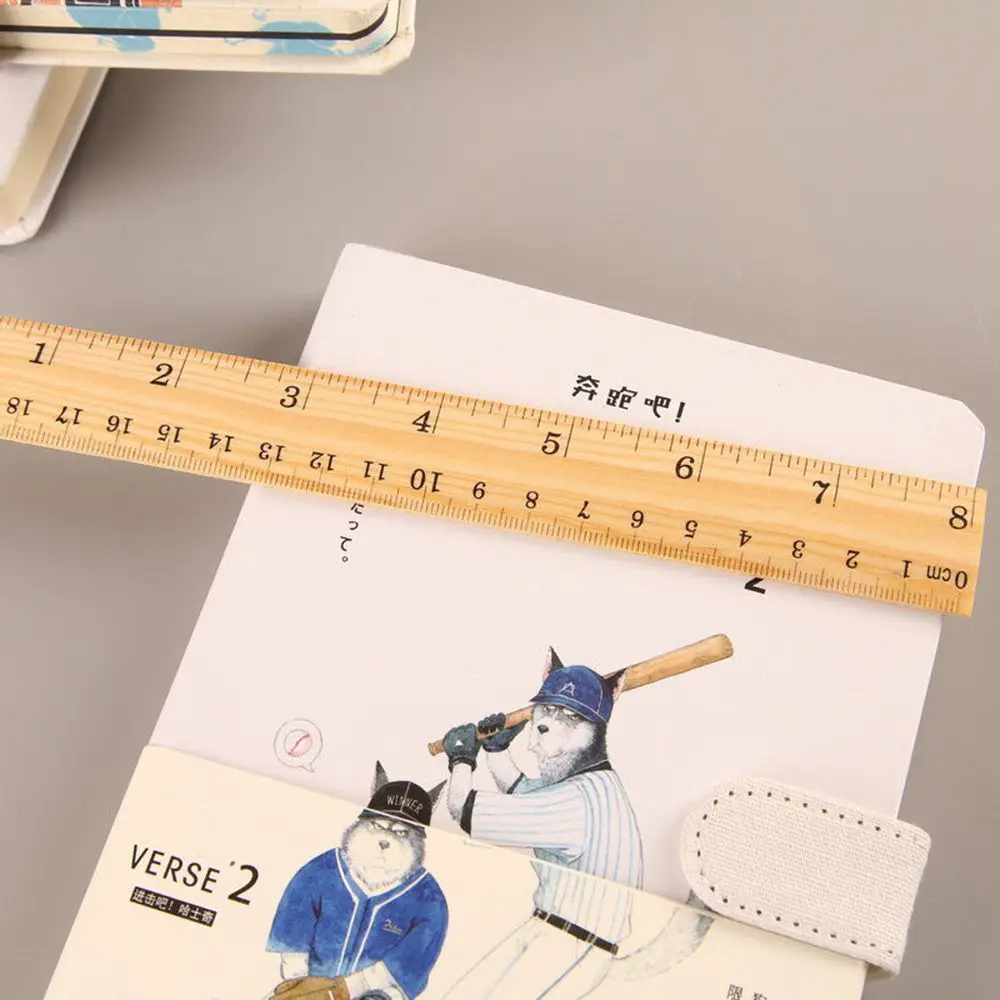 Selling 15cm 20cm 30cm Log Wooden Ruler Wooden Ruler Double Sided Student Office School Measuring Tool