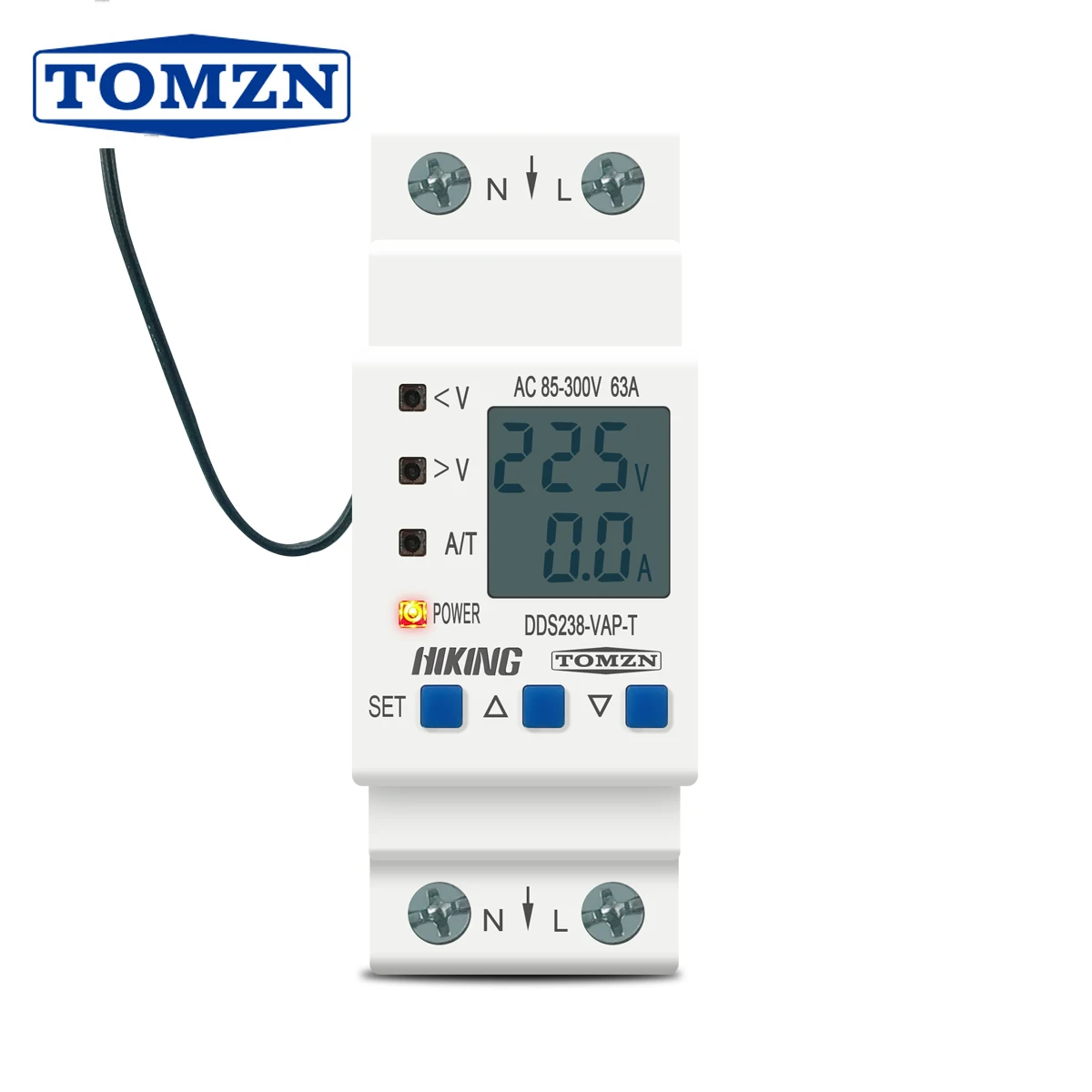 

Din Rail Adjustable Over Under Voltage Protective Device Current Temperature Limit Protection Voltmeter Ammeter Kwh TOMZN