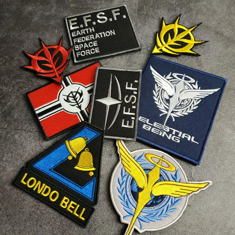 Mobile Suit Gundam Embroidered Armband Patch Outdoor Personalized Backpack Sticker Badge DIY Military Accessories