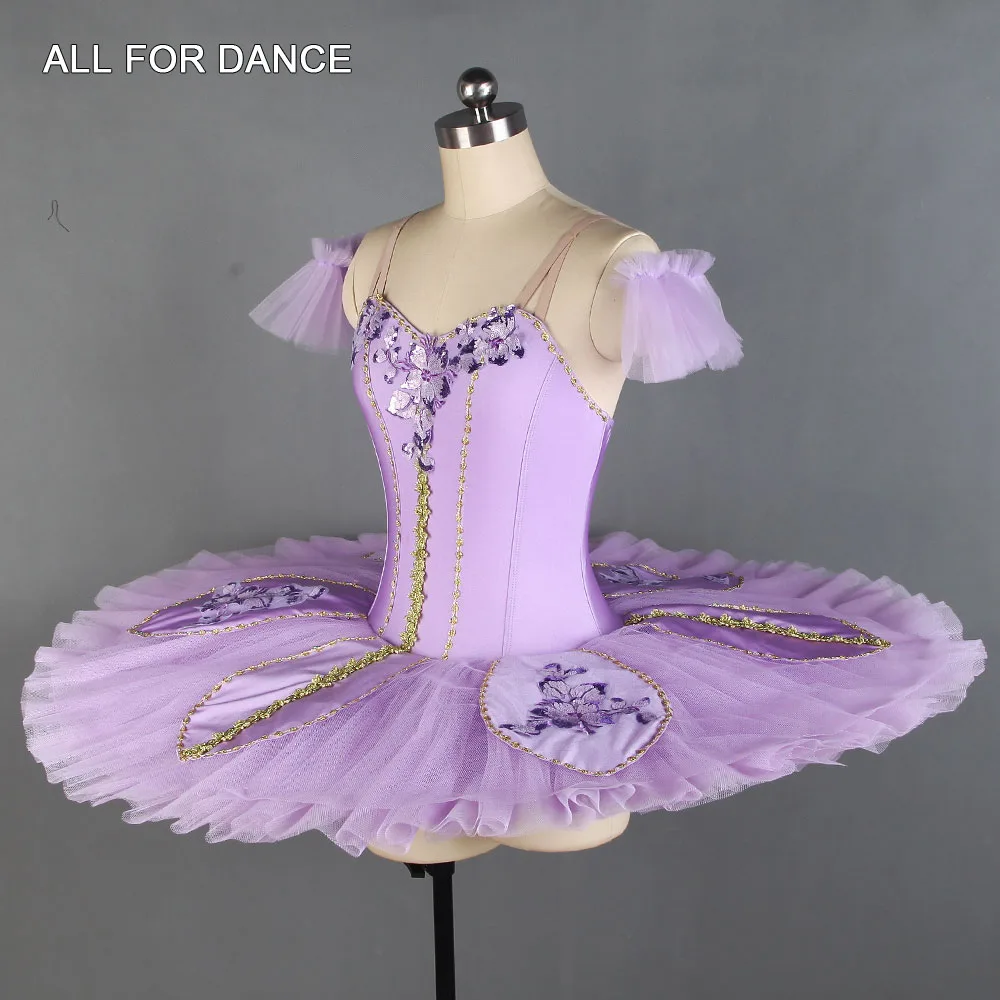 BLL137 Pre-professional Ballet Dance Tutu Solo Performance Costume Ballerina Dress Lilac Pancake Tutus Platter Tutu Costumes