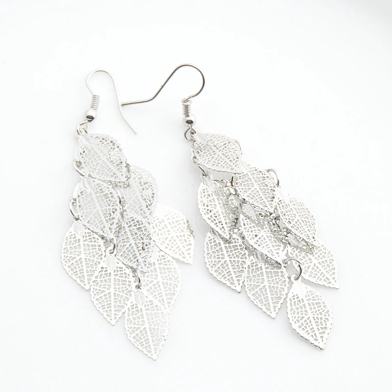 Vintage Hohle Blätter Tropfenohrringe für Frauen Böhmische Bunte Lange Hängeohrringe 2026 Modeschmuck Boucle Oreille Femme – Detail 18