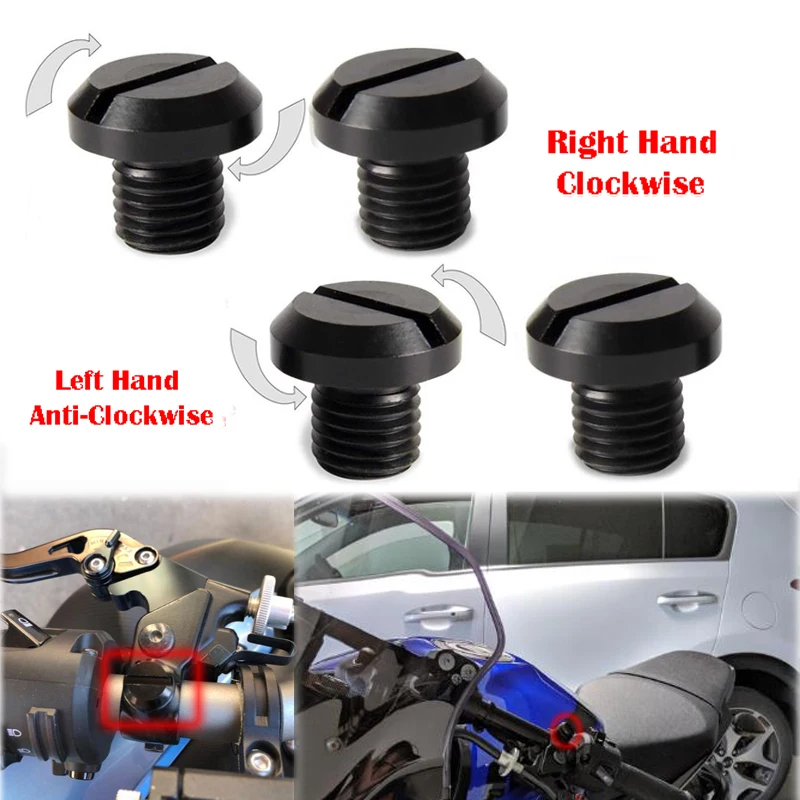 

Motorcycle M10X1.25 CNC Mirror Hole Plug Screws Aluminum for Honda Yamaha Suzuki Kawasaki BMW Triumph Aprilia Ducati Benelli