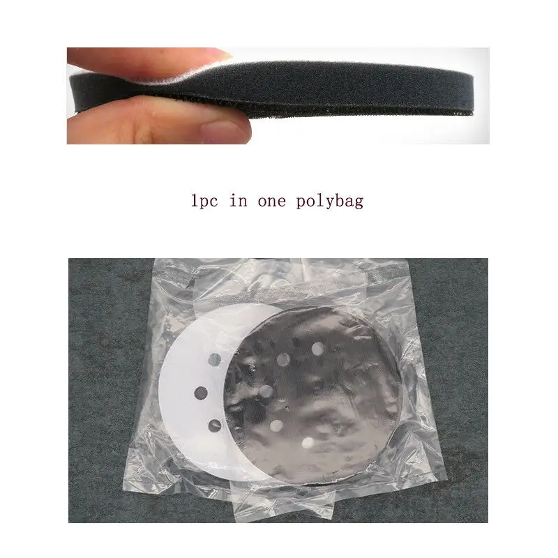 샌딩 패드 용 소프트 인터페이스 1 개 5 "125mm 8 홀 디스크 쿠션 인터페이스 버퍼 패드, 연마 절단 개선용