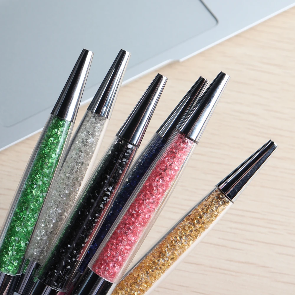 3/20 Pcs/Set Crystal Ballpoint Pen Stationery Office School Supply Spinning Metal High Quality Luxury Roller Gift Crystal Pens