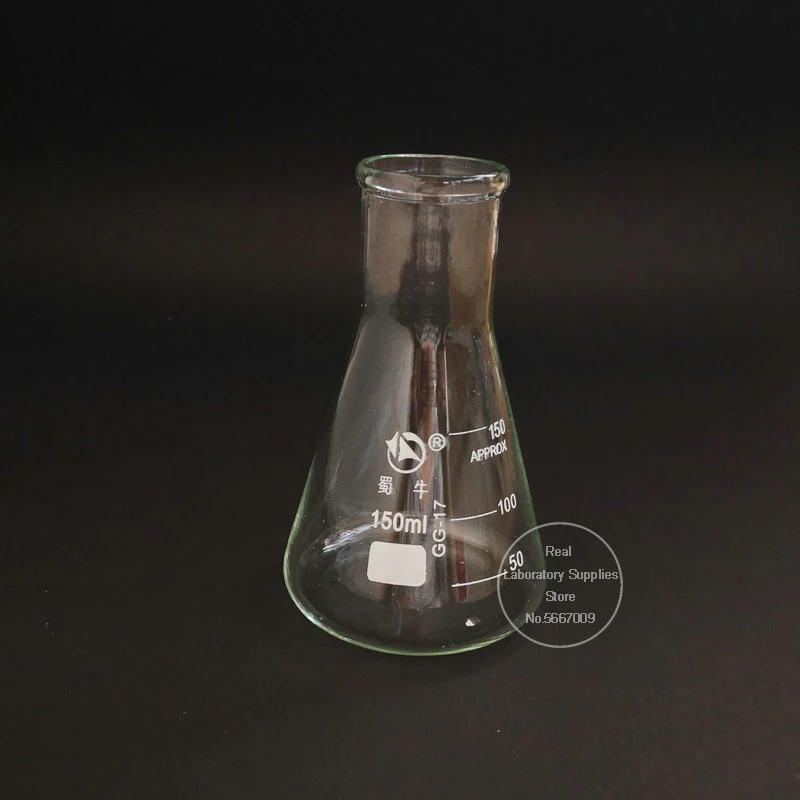 Imagem -03 - Frasco de Vidro Borosilicato para Equipamentos Químicos de Laboratório Pescoço Largo Reto Cônico Triangular 50ml a 1000ml 1pc