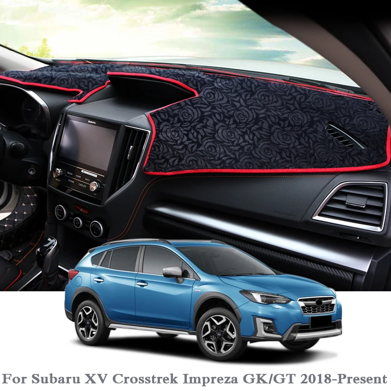 

Car Styling Dashboard Avoid Light Pad Instrument Platform Cover Mat Rose For Subaru XV Crosstrek Impreza GK/GT 2018-2020 LHD&RHD