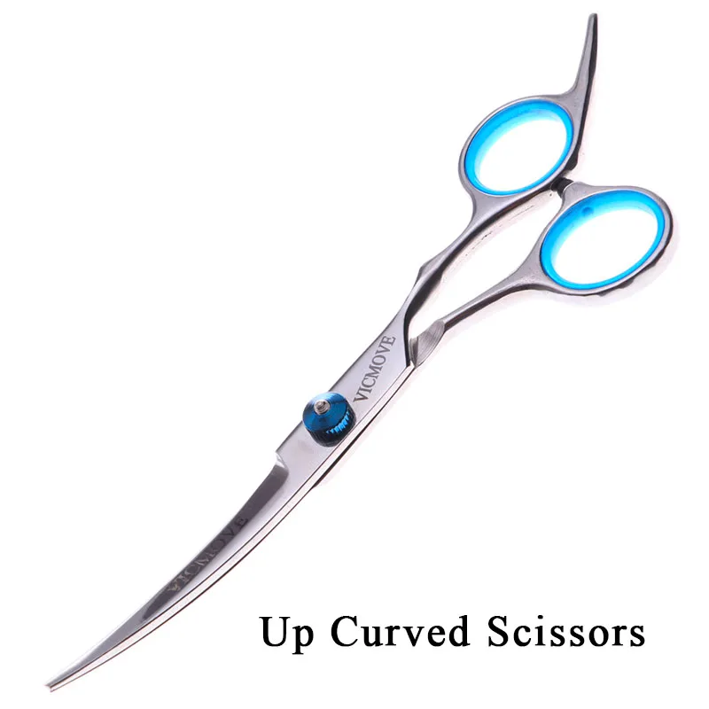 6inch Stainless Steel Pet Dogs Gromming Scissors Up Down Curved Shears Sharp Edge Animals Cat Barber Cutting Thinning Shears Kit