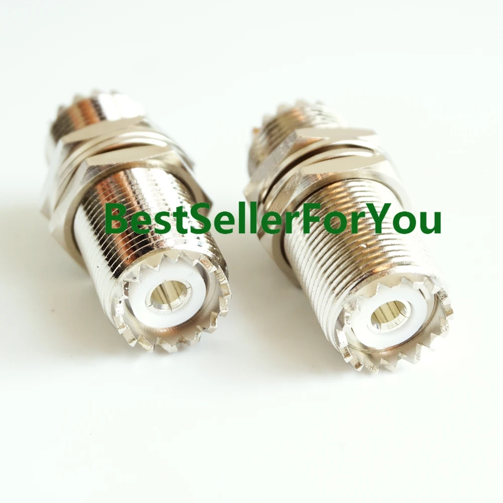 1Piece UHF SO-239 Female Nut Bulkhead To SO-239 Jack RF Mount Adapter Connector FOR PL-259