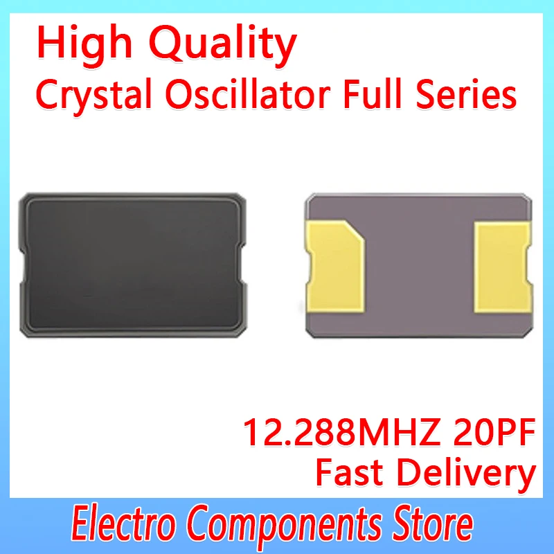 5PCS/Lot 2Pin 5032 Ceramic Crystal Resonator Electronic Kit 12.288MHZ 20PF ±10PPM 5.0*3.2mm SMD Passive Crystal Oscillator