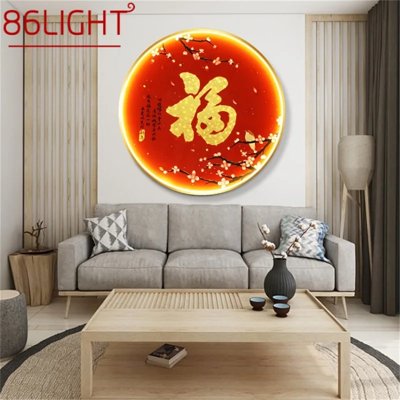 

86LIGHT Indoor Wall Lamps Chinese Style Mural Fixtures LED Modern Creative Living Room Light Sconces for Home Bedroom