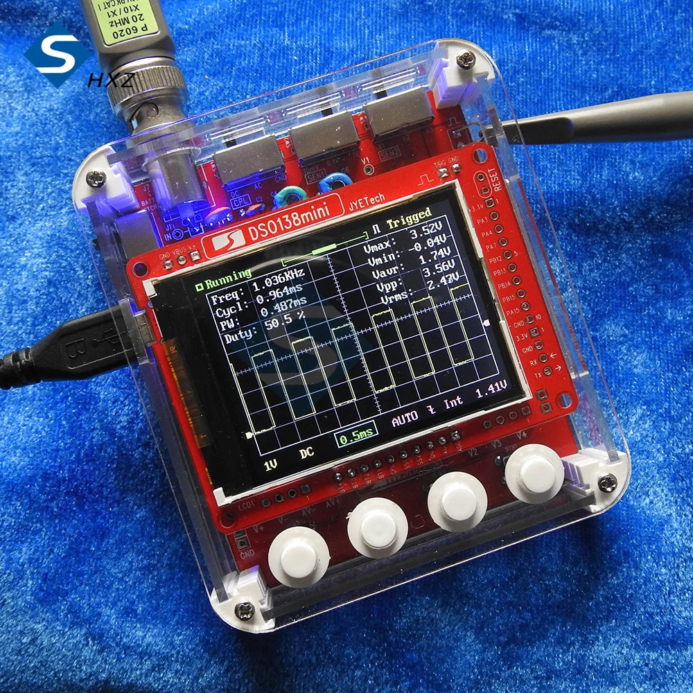 DSO138mini Version Oscilloscope Shell Transparent Case for DSO138 Mini Oscilloscope Digital DIY Kit Electronic Learning Set