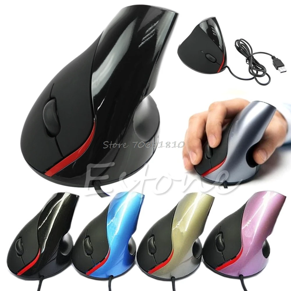 Ergonomisches Design USB Vertikale Optische Maus Handgelenk Healing Für Computer PC Laptop Drop Shipping