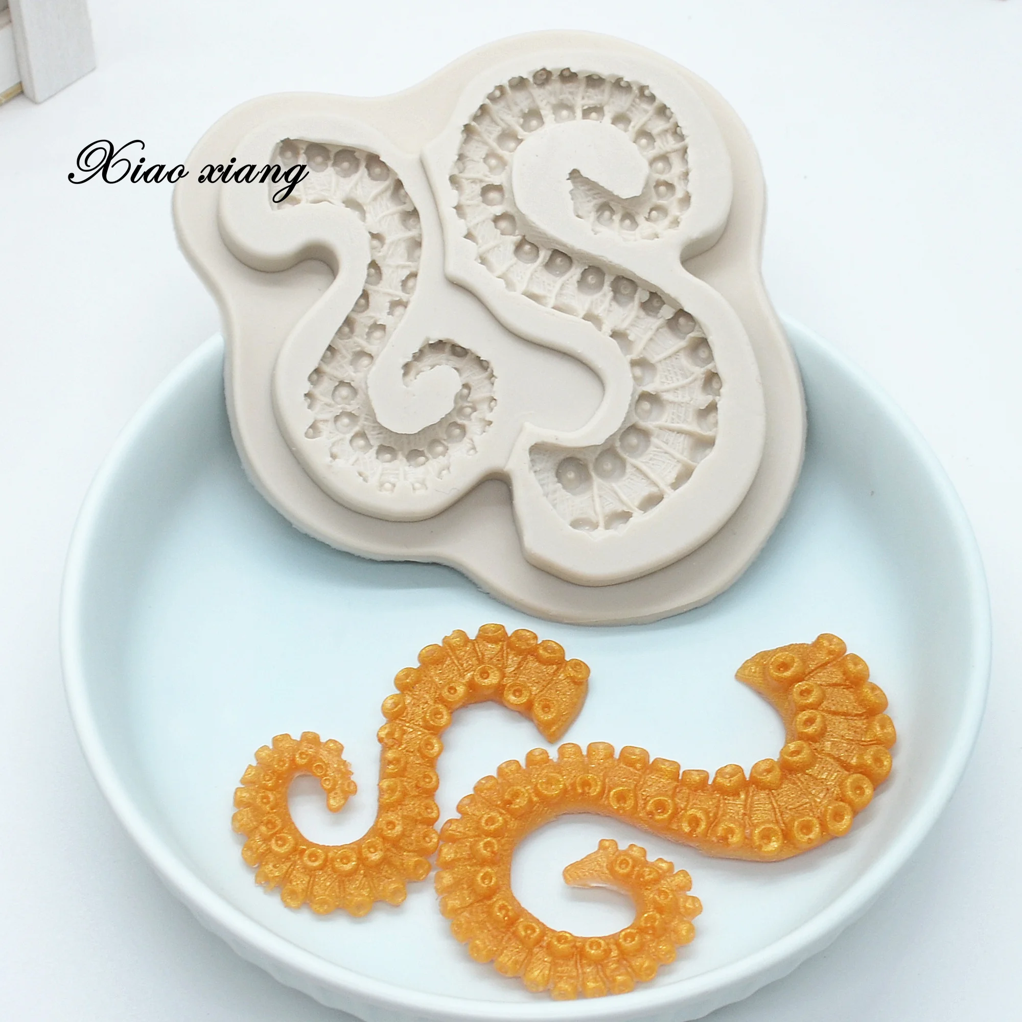 3D Tentacles Octopus  Silicone Resin Molds Kitchen Baking Tools Cake Chocolate Lace Decoration DIY Pastry Dessert Fondant Mould