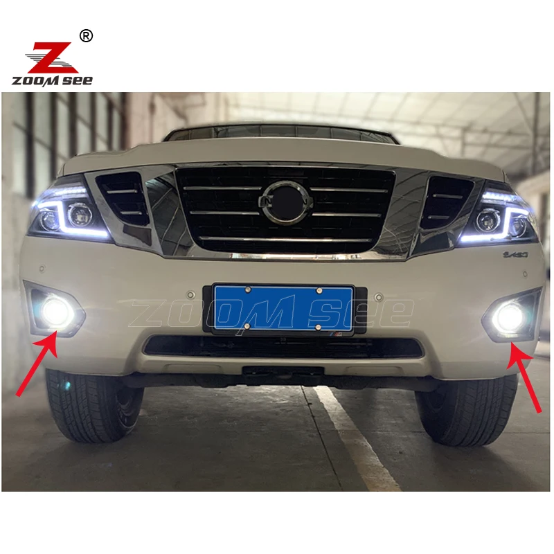2pcs High quality H11 Canbus No error White Car LED front fog lamp fog light bulb for Nissan Patrol Y62 (2012-2019)