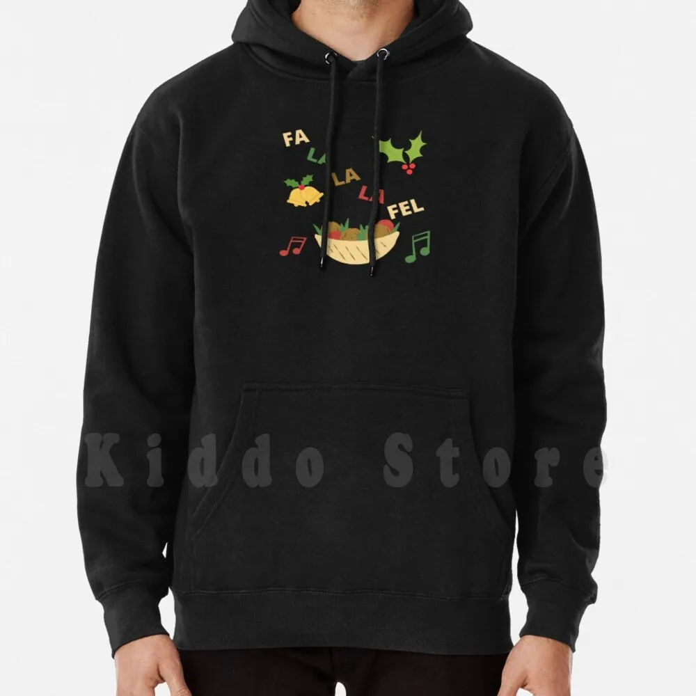 Navidad Falafel Sudaderas con capucha Manga larga Vegan Navidad Veganismo Vegano Navidad Vegan Suéter navideño Vegano Vegano