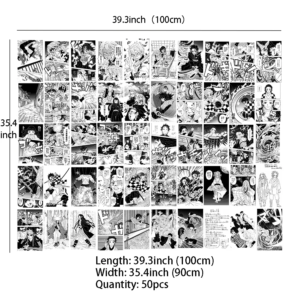 50Pcs wall collage kit aesthetic anime poster stickers manga wall Picture for boys Wall Art Prints Teen room decoration