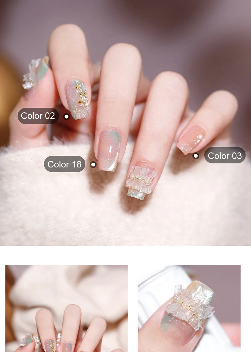 Vendeeni 18 Farben Sommer Gel-Nagellack Semi-Permanenter Bunter UV-Soak-Off Gel-Lack Reiner Farbgel-Lack für Nagelkunst – Detail 5