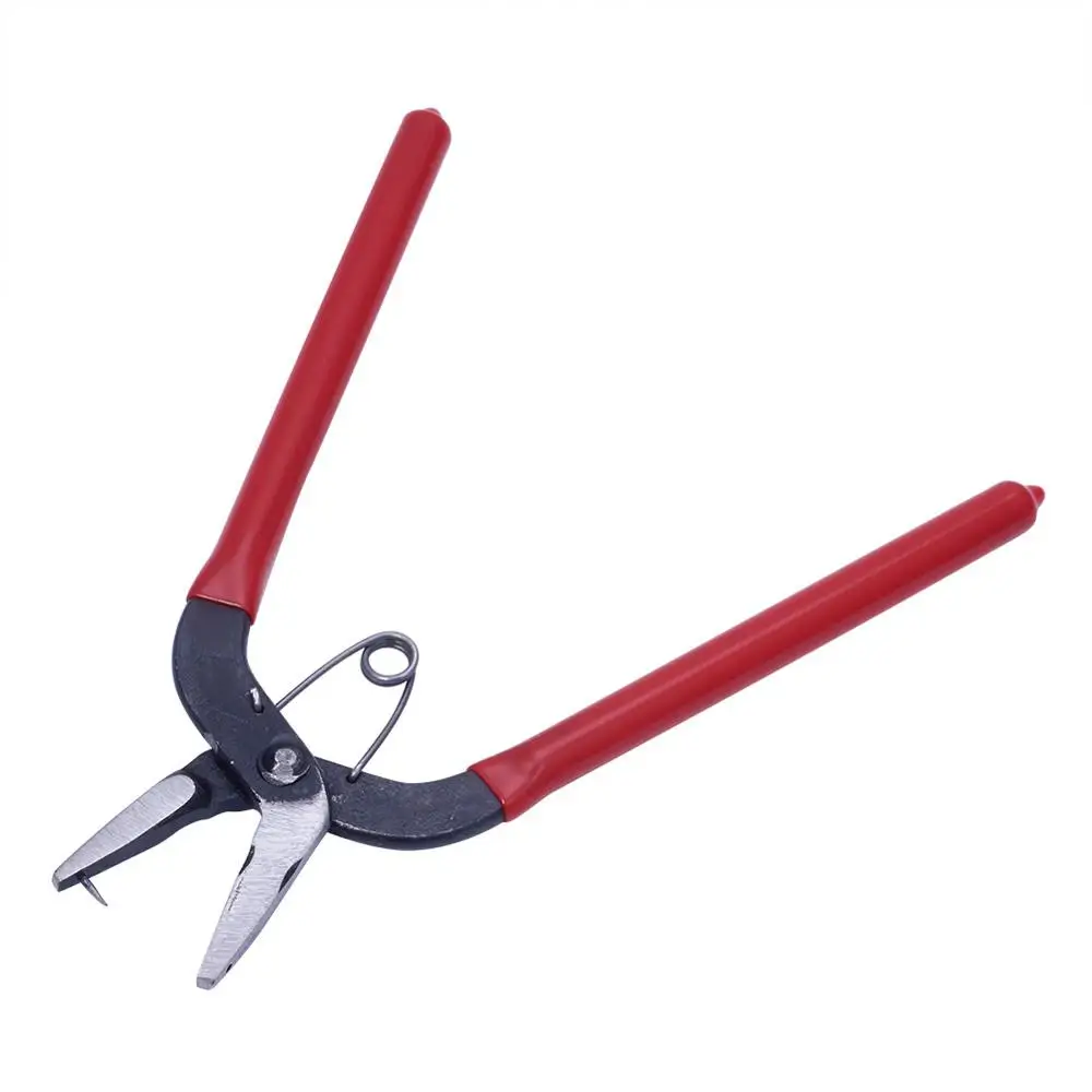 1pcs Jewelry Plier Hole Punch Plier Eyelet Puncher Leather Belt Paper  Hole-Punching Handed Tool, Red,155x85x11mm, Pin: 1mm