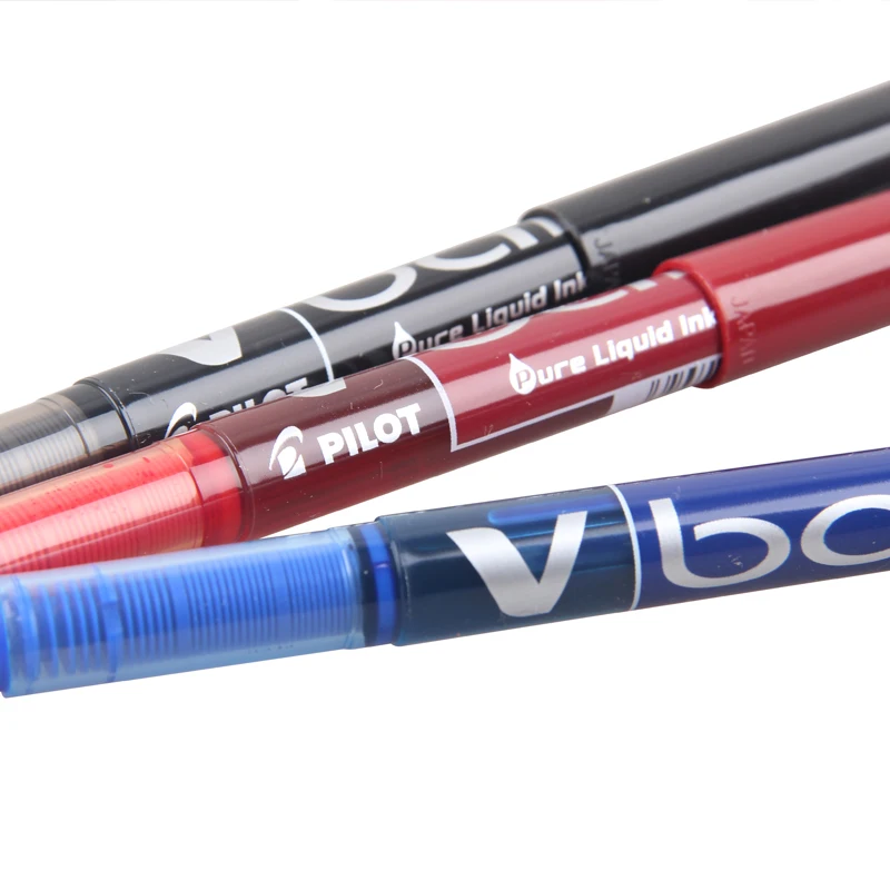 LifeMaster Pilot V Ball BL-VB5 Pure Liquid Ink Gel Pen Black/Blue Super Smooth Writing Supplies