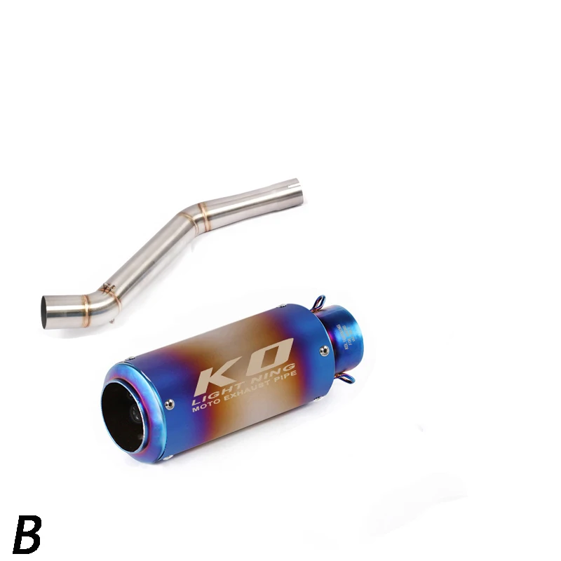 

Slip On Motorcycle Exhaust Mid Link Pipe And Muffler Stainless Steel Exhaust System For CFMOTO NK400 650 All Years