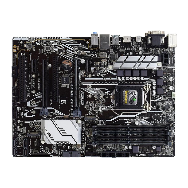 ASUS PRIME Z270-K Motherboard LGA 1151 Intel Z270 DDR4 64GB support Core i3-6100 6300 6500 7400 7600 G4500 cpu 2×M.2  ATX