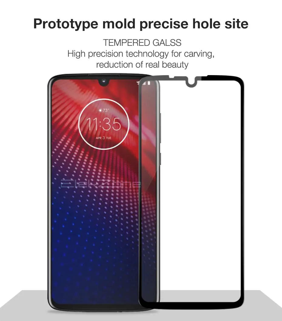 Full Glass For Motorola Moto Z4 Tempered Glass Full Cover For Moto Z4 6.4 inch HD Screen Protector Protective Film