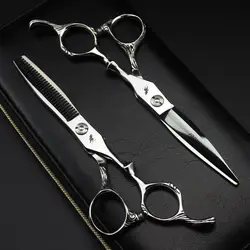 Freelander Barber Hair Scissors 6 inch Professional Hairdressing Scissors With Japan Sink Screw Hair Cutting Thinning Scissors