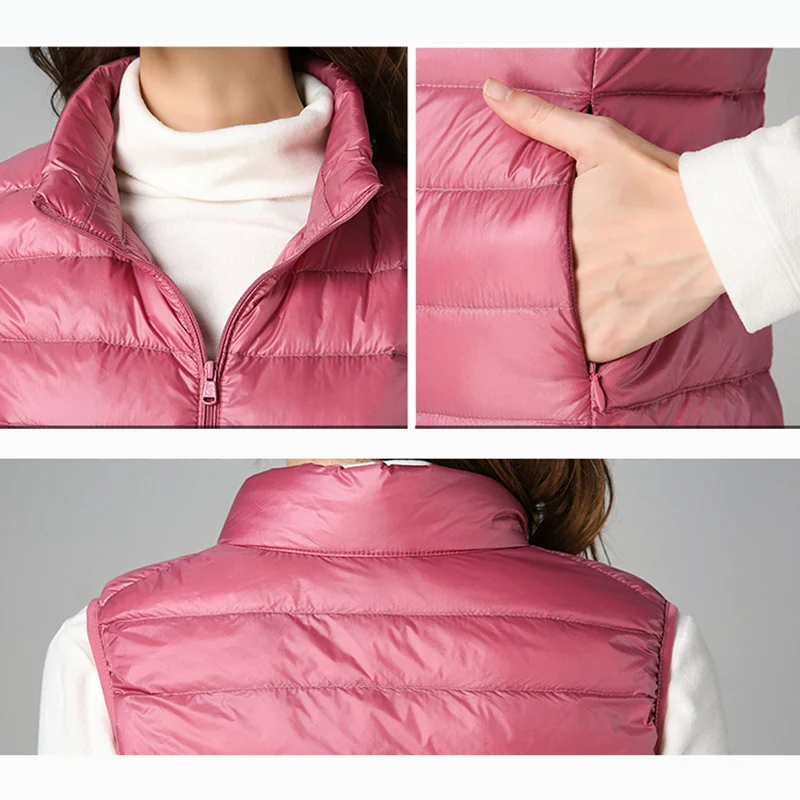 Chaleco corto de invierno para mujer, chaqueta gruesa sin mangas de estilo coreano sólido, con cuello levantado, acolchada de algodón, prendas de vestir informales, 2022