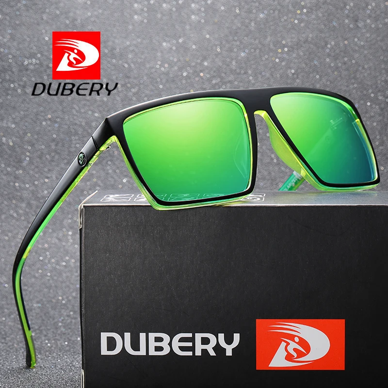 DUBERY Vintage Sunglasses Polarized Men's Sun Glasses For Men Driving Black Square Oculos Male 8 Colors Model UV400 369