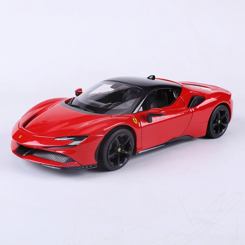 Bburago 1:18 Ferrari SF90 Stradale Car Model  Die-casting Simulation Alloy Car Model Handicraft Decoration Collection Toy