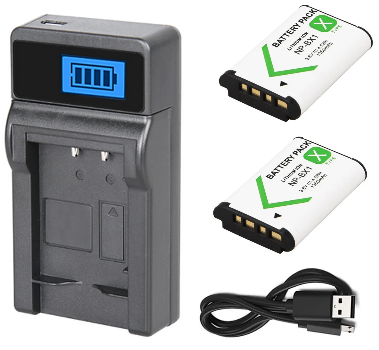 Battery +Charger for Sony HDR-AS50, HDR-AS100V, HDR-AS200V, HDR