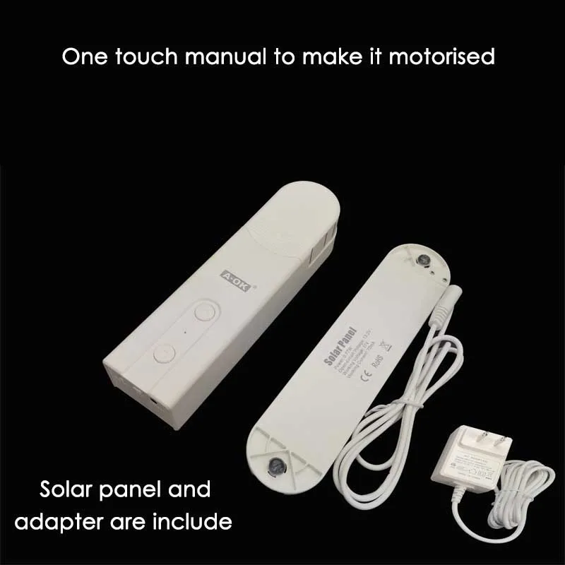 Smart Bluetooth motor US/AU/EU standard ball chain motor with solar panel roller shades Drive motor Roman zebra Blind gear motor