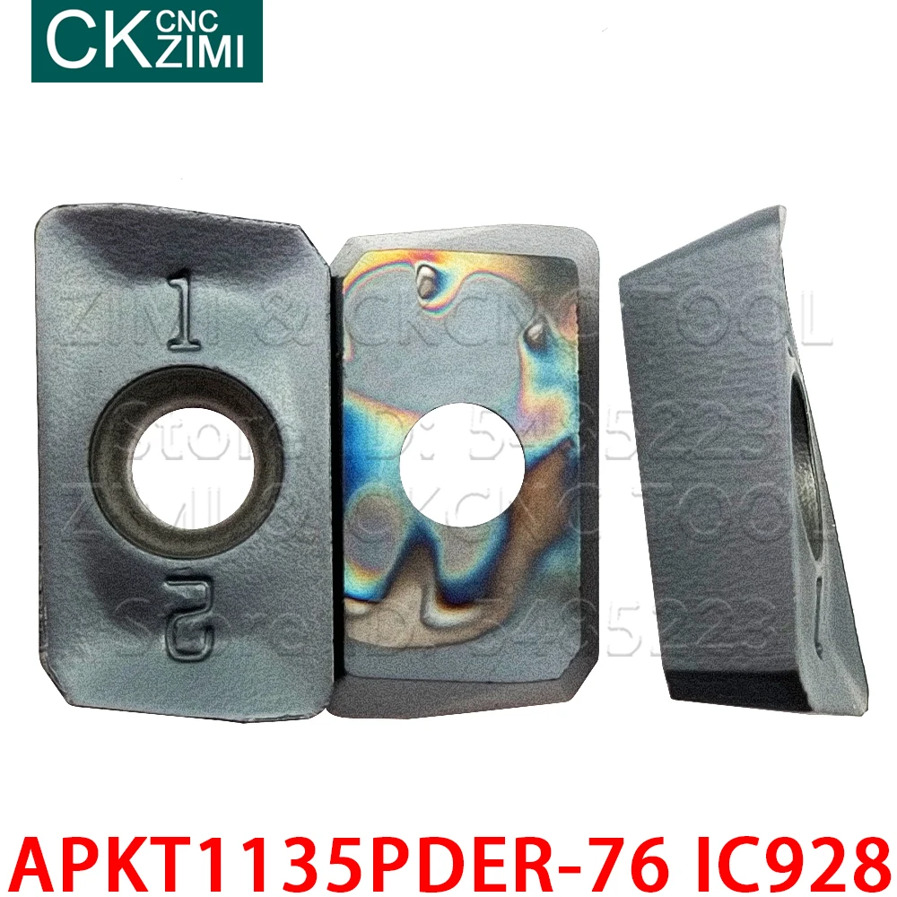 10 APKT1135PDER-76 IC928 APKT 1135 PDER 76 IC928 inserto In Metallo Duro Fresa CNC Indicizzabili Portautensili di Tornitura Strumento APKT Per Acciaio Inox