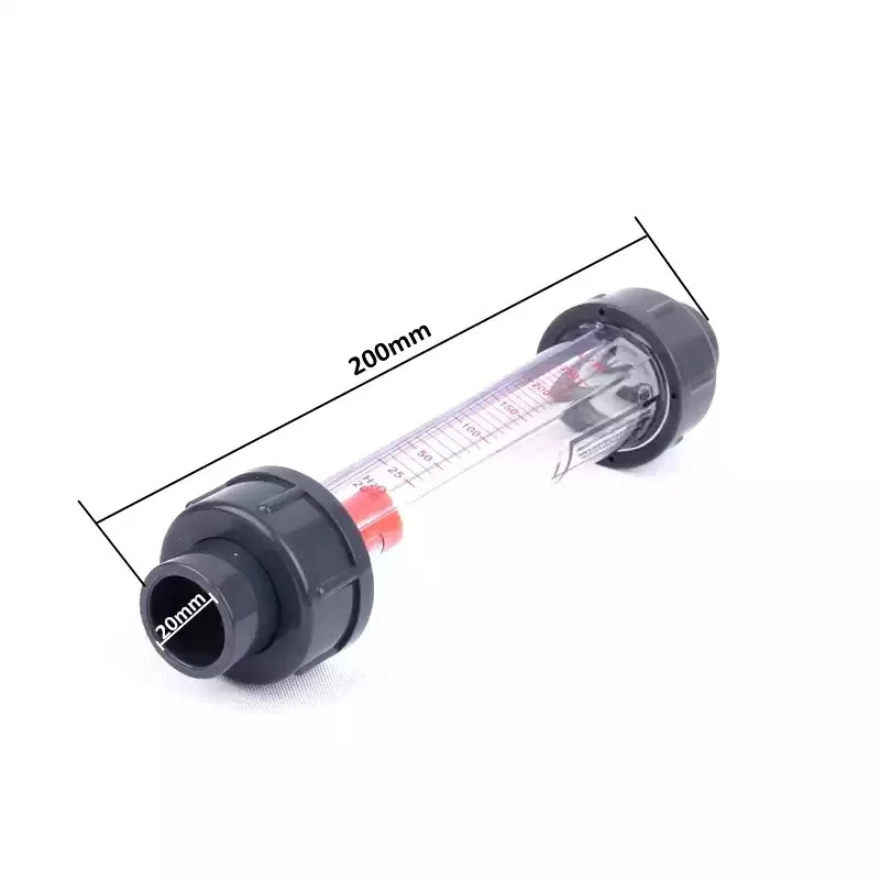 Plastic Float Flowmeter Liquid Water Flow Meter Rotameter Rotermeter UPVC Pipeline Flowmeter 1 Pcs