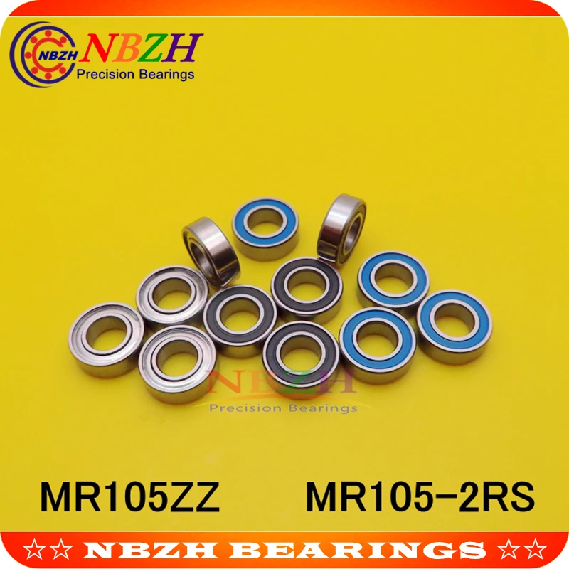 

NBZH bearingMR105 MR105ZZ MR105RS MR105-2Z SMR105ZZ SMR105-2RS ZZ RS RZ 2RZ Deep Groove Ball Bearings 5 X 10 X 4mm High Quality